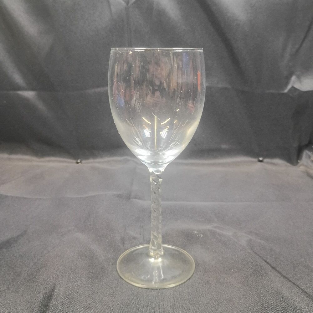 Crystal D'Arques Durand Clear Wine Glasses 8" Twisted Stem Angelique
